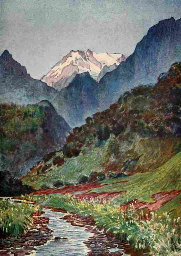 Johnston Sir Harry 1902 Duwoni Peak at dawn A4 Photo Print