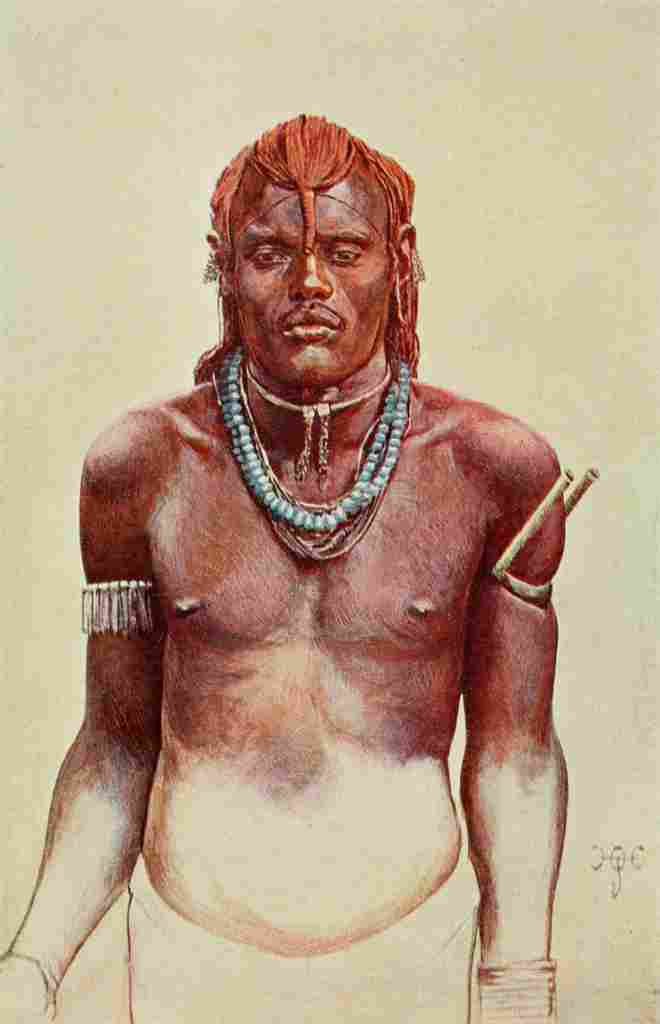 Johnston Sir Harry 1902 Masai warrior A4 Photo Print