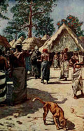 Johnston Sir Harry 1912 The Devil visiting a Mandingo town A4 Photo Print