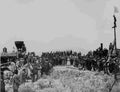 Joining the tracks for the first transcontinental railroad Military A4 Photo Print