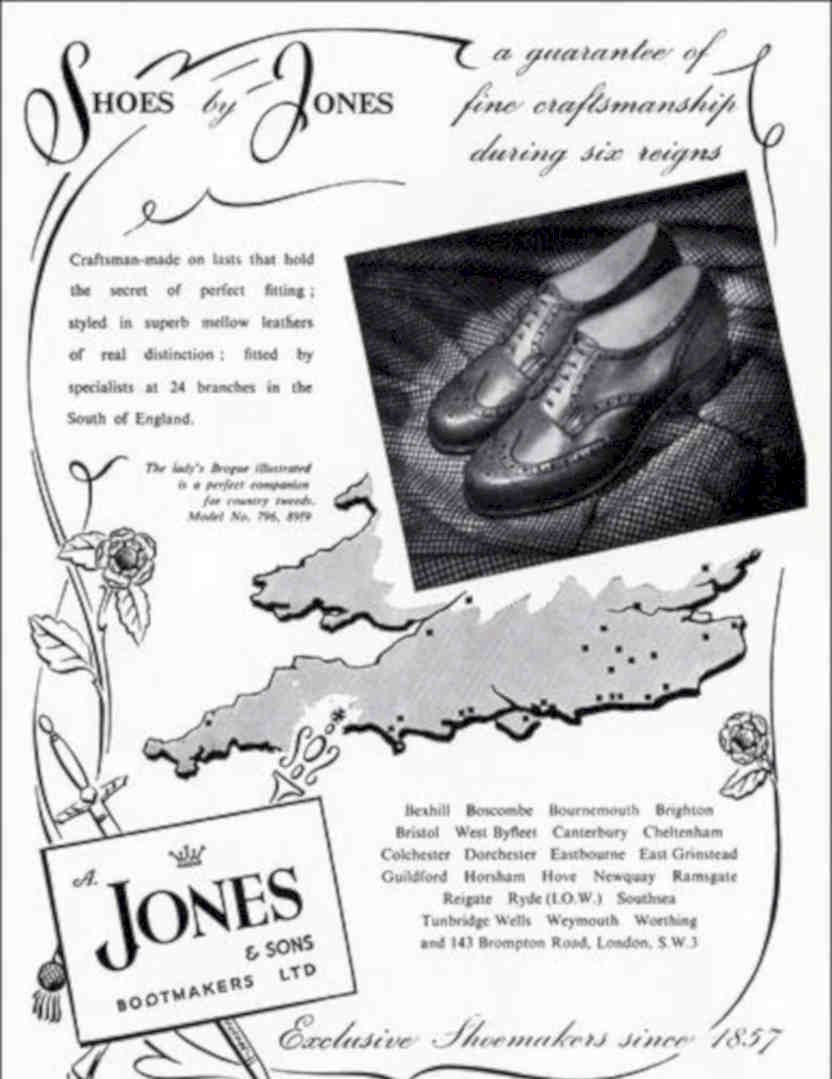 Jones Shoes England Vintage Retro Advert Poster A4 Photo Print