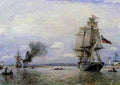 Jongkind Johan Berthold Leaving The Port Of Honfleur A4 Photo Print