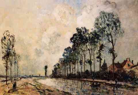 Jongkind Johan Berthold The Oorcq Canal Aisne A4 Photo Print