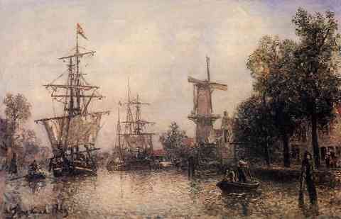 Jongkind Johan Berthold The Port Of Rotterdam2 A4 Photo Print