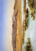 Jose Maria Velasco el popocat petl y el iztacc huatl desde el lago de A4 Photo Print