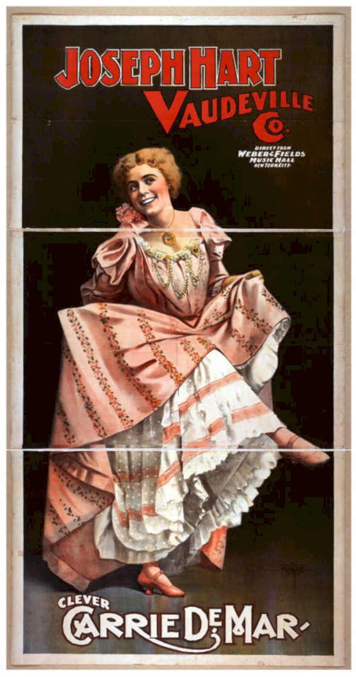 Joseph Hart Vaudeville 7 Vintage Retro Advert Poster A4 Photo Print