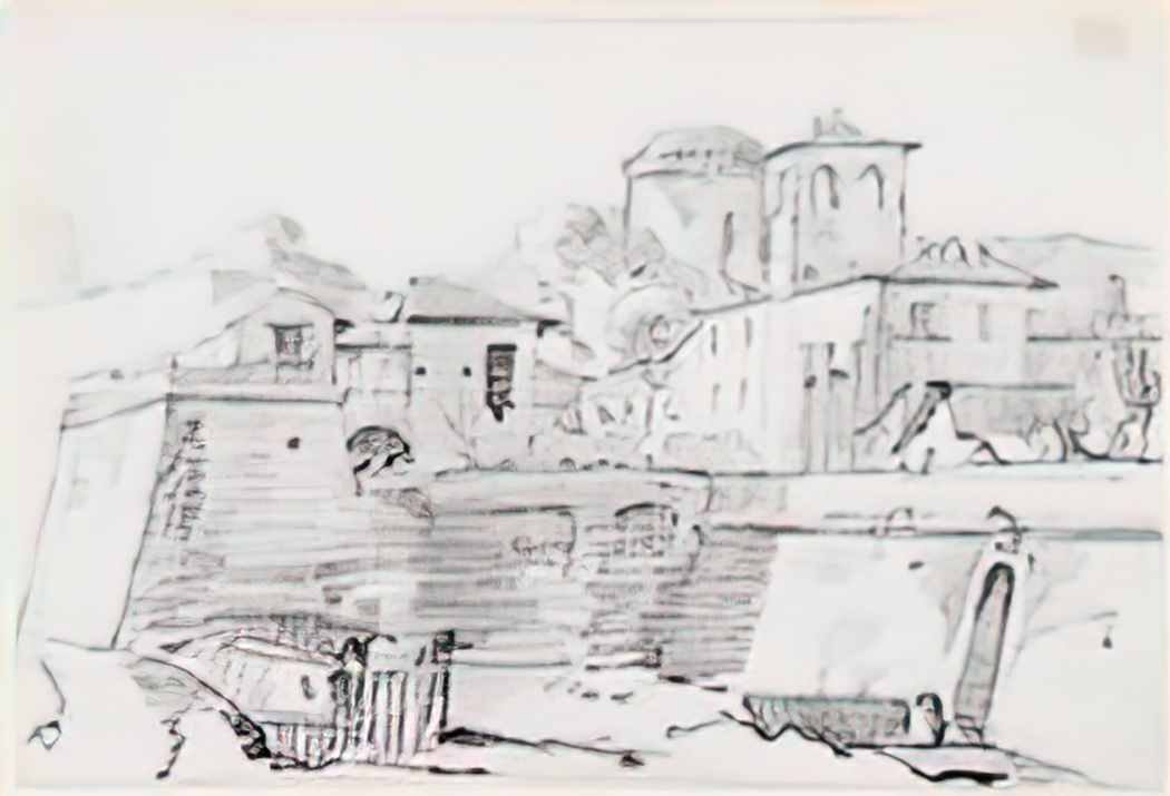 Joseph Marie Vien joseph marie vien a fortified town in italy 1744 175 Art A4 Photo Print
