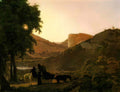 Joseph Wright landscape with figures and a tilted cart matlock hogh to Art A4 Photo Print