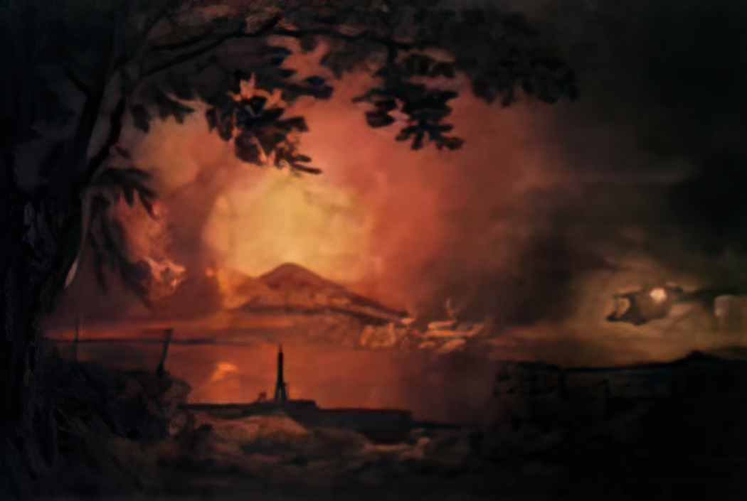 Joseph Wright lake nemi 2 Art A4 Photo Print