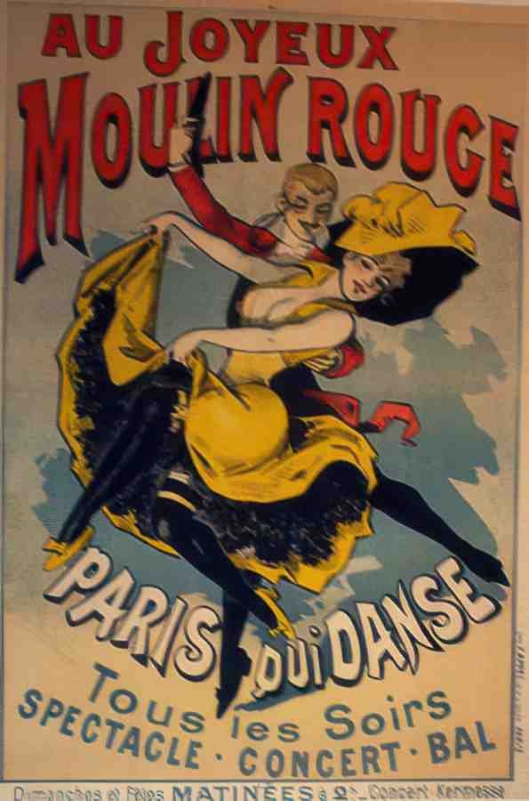 Joyeux Moulin Rouge Vintage Advert A4 Photo Print