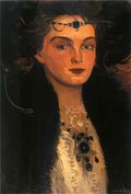 Joseph Wright portrait of a lady with her lacework Art A4 Photo Print