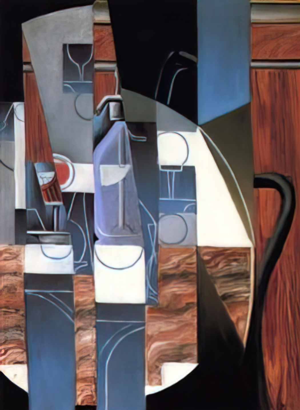 Juan Gris bottle and glass 1 Art A4 Photo Print