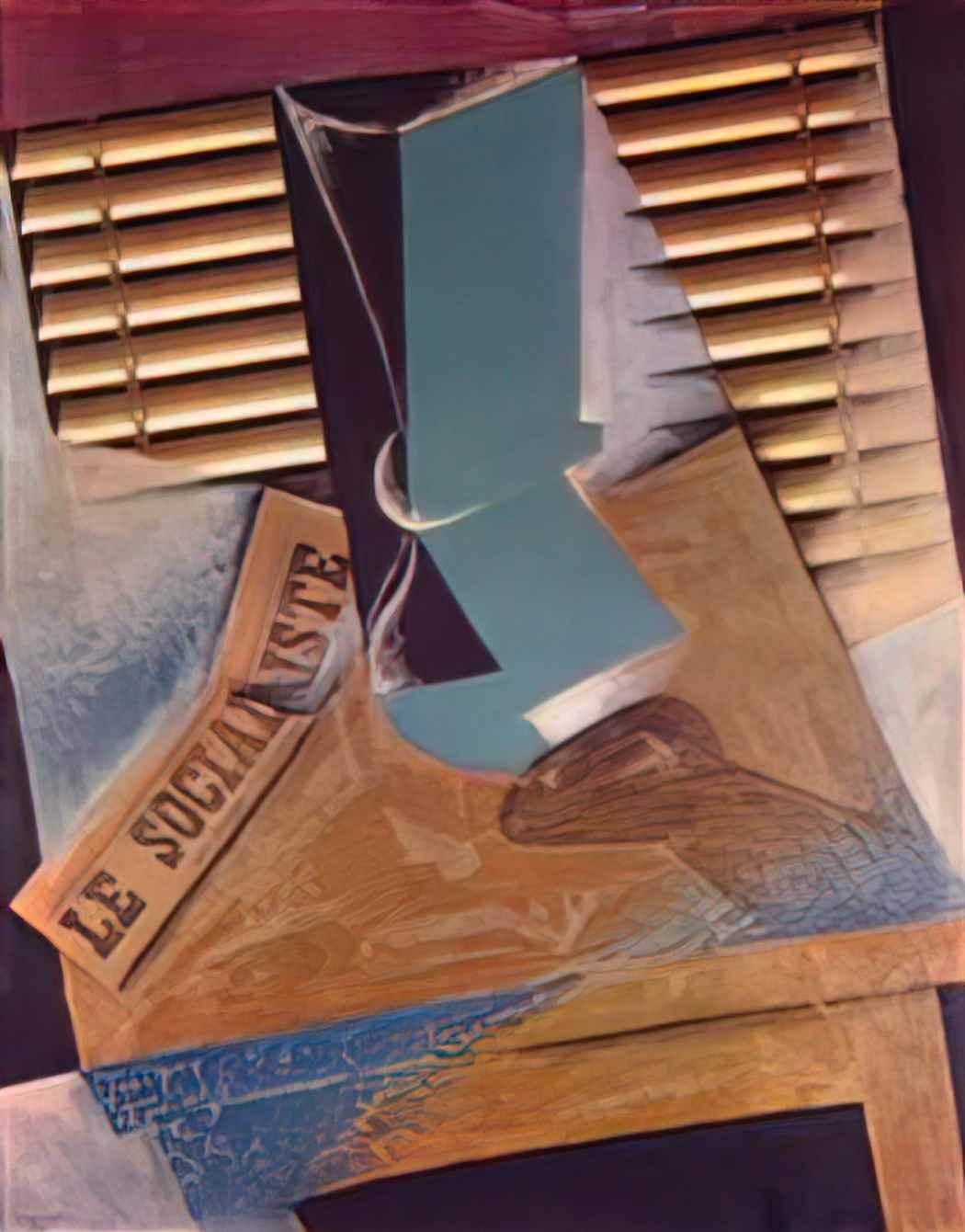 Juan Gris bottle and glass Art A4 Photo Print