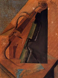Juan Gris bottle glass and newspaper Art A4 Photo Print