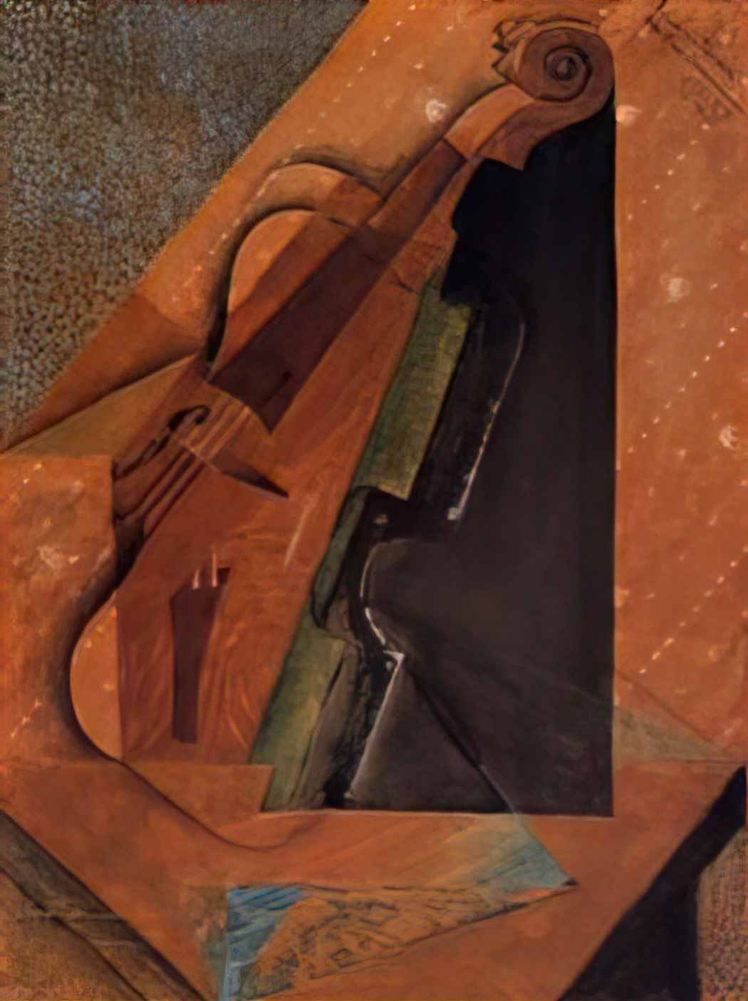 Juan Gris bottle glass and newspaper Art A4 Photo Print