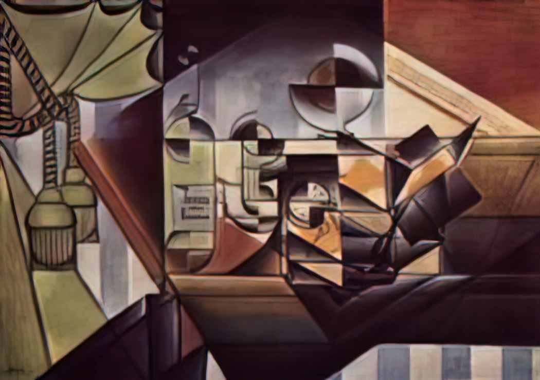 Juan Gris bottle of beaune and a fruit dish 1917 Art A4 Photo Print