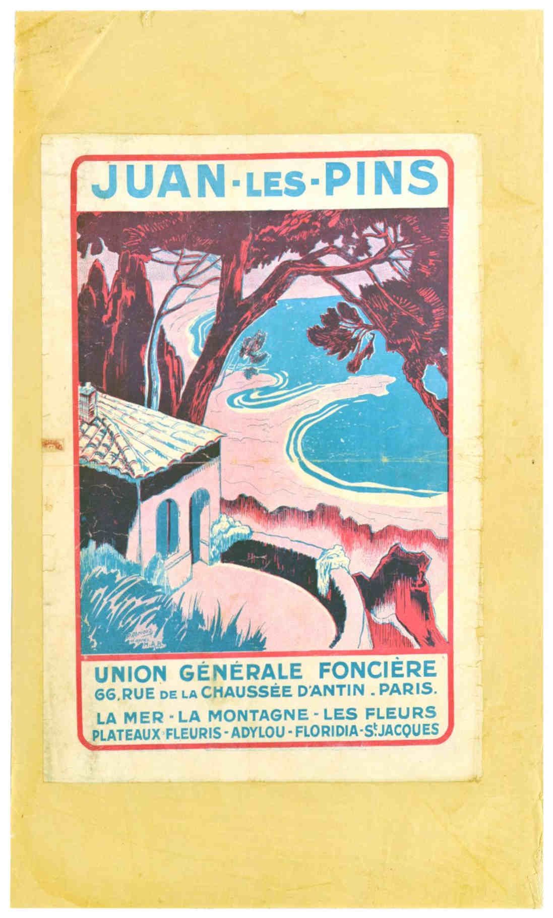 Juan Les Pins Vintage Retro Advert Poster A4 Photo Print