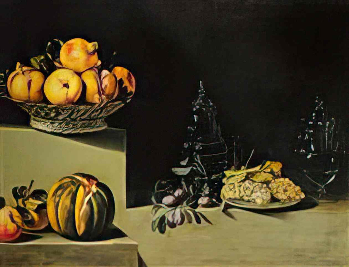 Juan Gris newspaper glass and pear 1917 Art A4 Photo Print