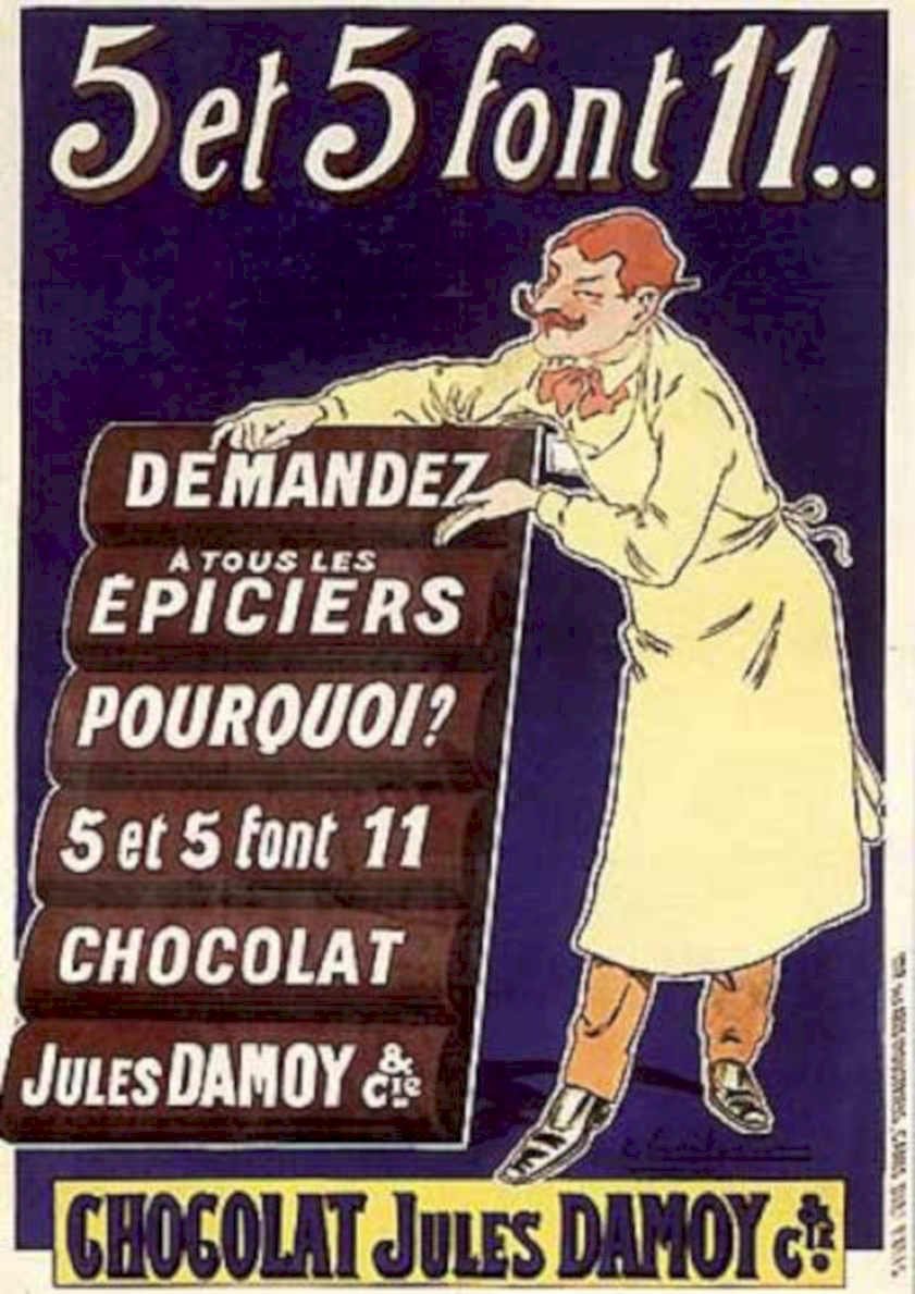 Jules Damoy Chocolate Vintage Retro Advert Ads A4 Photo Print