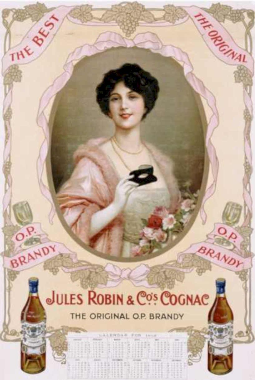 Jules Robin Cognac Vintage Retro Advert Ads A4 Photo Print