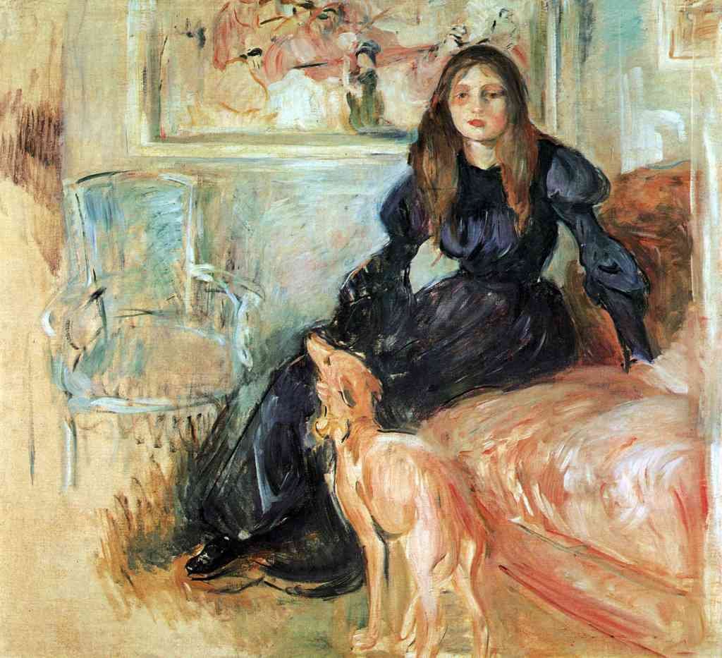 Julie Manet And Her Greyhound Laertes Morisot A4 Photo Print