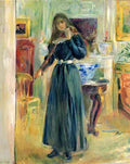 Julie playing violin by Morisot A4 Photo Print