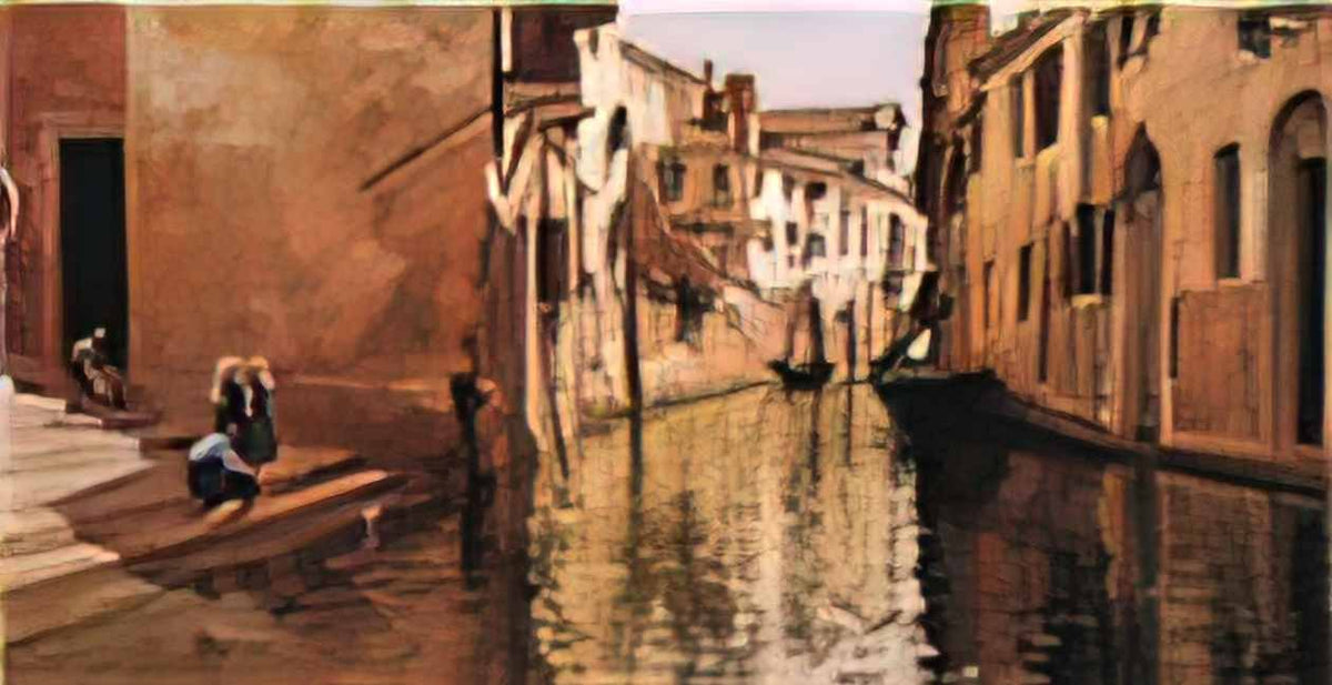 Julius LeBlanc Stewart the canal 18871 Art A4 Photo Print