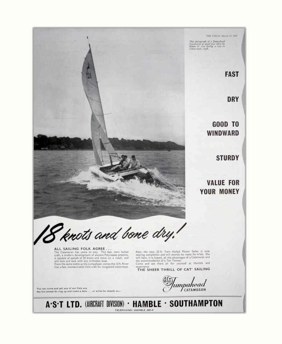 Jumblehead Catamaran Sail Vintage Retro Advert Poster A4 Photo Print