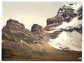 Jungfrau Eiger and Rothstock Bernese Oberland Vintage A4 Photo Print