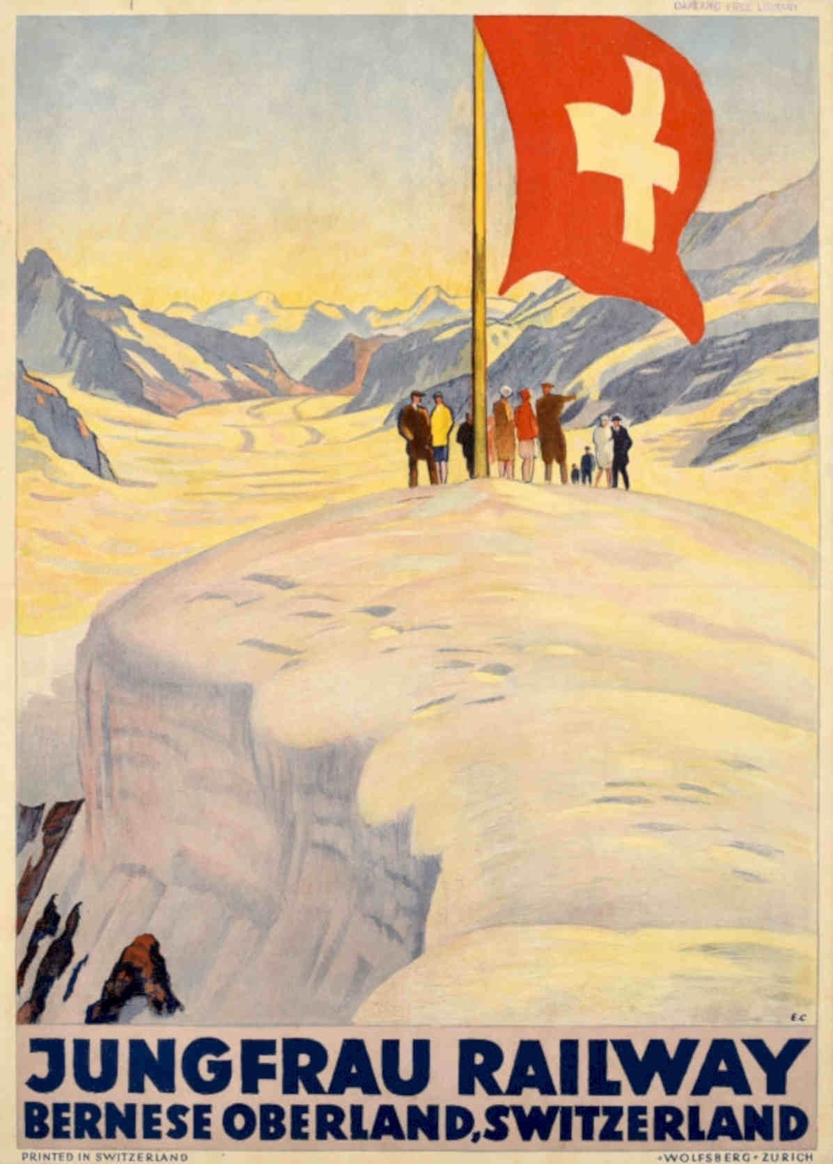 Jungfrau Railway Bernese Vintage Retro Advert Poster A4 Photo Print