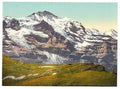 Jungfrau and Scheidegg II Bernese Oberland Vintage A4 Photo Print
