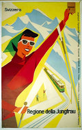 Jungfrau50sSki Advert A4 Photo Print
