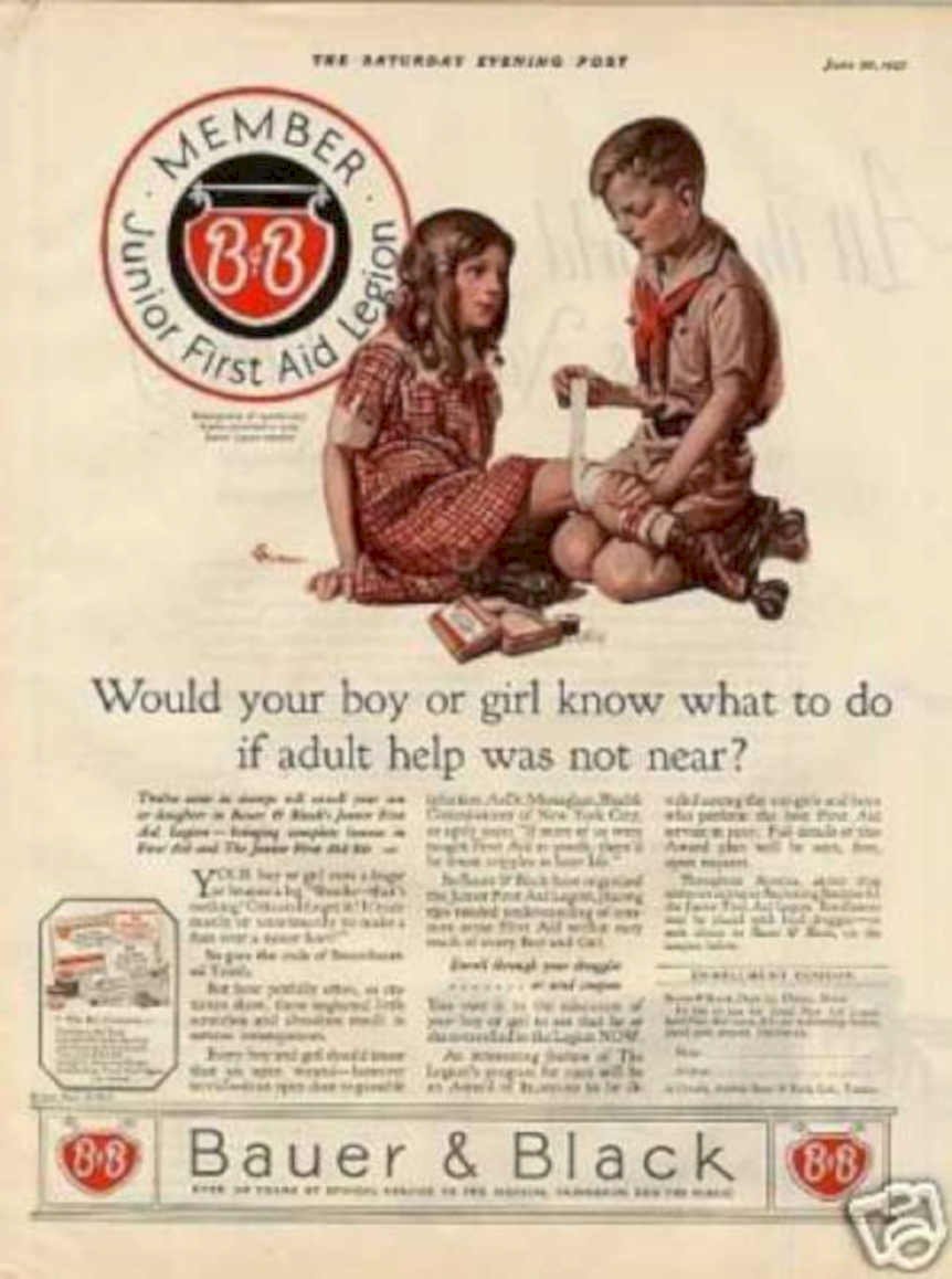 Junior First Aid Vintage Retro Advert Ads A4 Photo Print