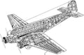 Junkers Ju 52 cutaway A4 Photo Print
