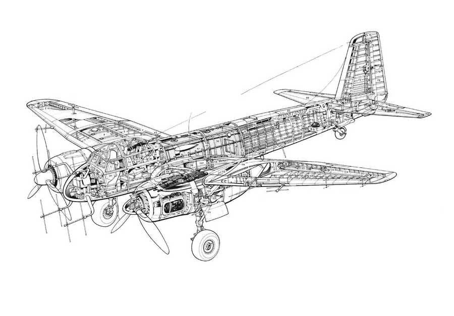 Junkers Ju 88 cutaway A4 Photo Print