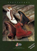 Justin Boots Western Vintage Retro Advert Ads A4 Photo Print