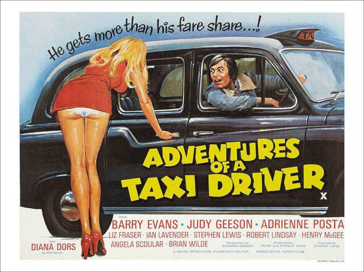 K Adventures Of A Taxi Driver Vintage Retro Advert Poster A4 Photo Print