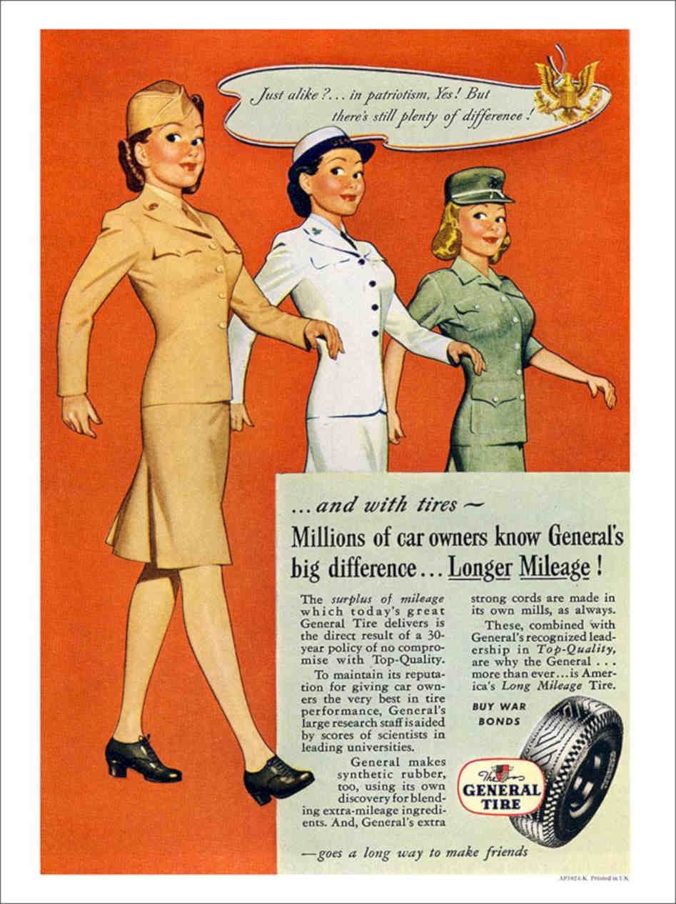 K General Tyre 1940s Vintage Retro Advert Poster A4 Photo Print
