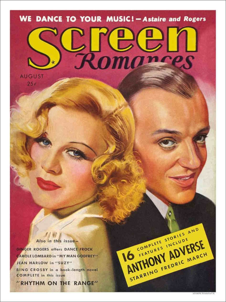 K Screen Romances Fred And Ginger Vintage Retro Advert Poster A4 Photo Print