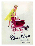 K Silver Cross Pram Vintage Retro Advert Poster A4 Photo Print