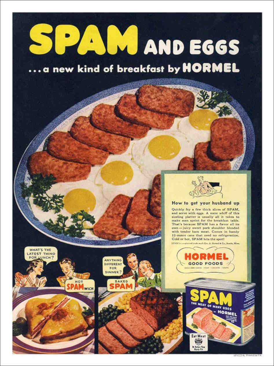 K Spam And Eggs Vintage Retro Advert Poster A4 Photo Print