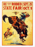 K State Fair Rodeo Vintage Retro Advert Poster A4 Photo Print