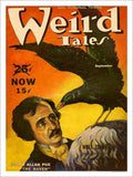 K Weird Tales Edgar Allan Poe Raven Vintage Retro Advert Poster A4 Photo Print
