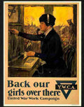 K back our girls over there ywca war poster Advert A4 Photo Print