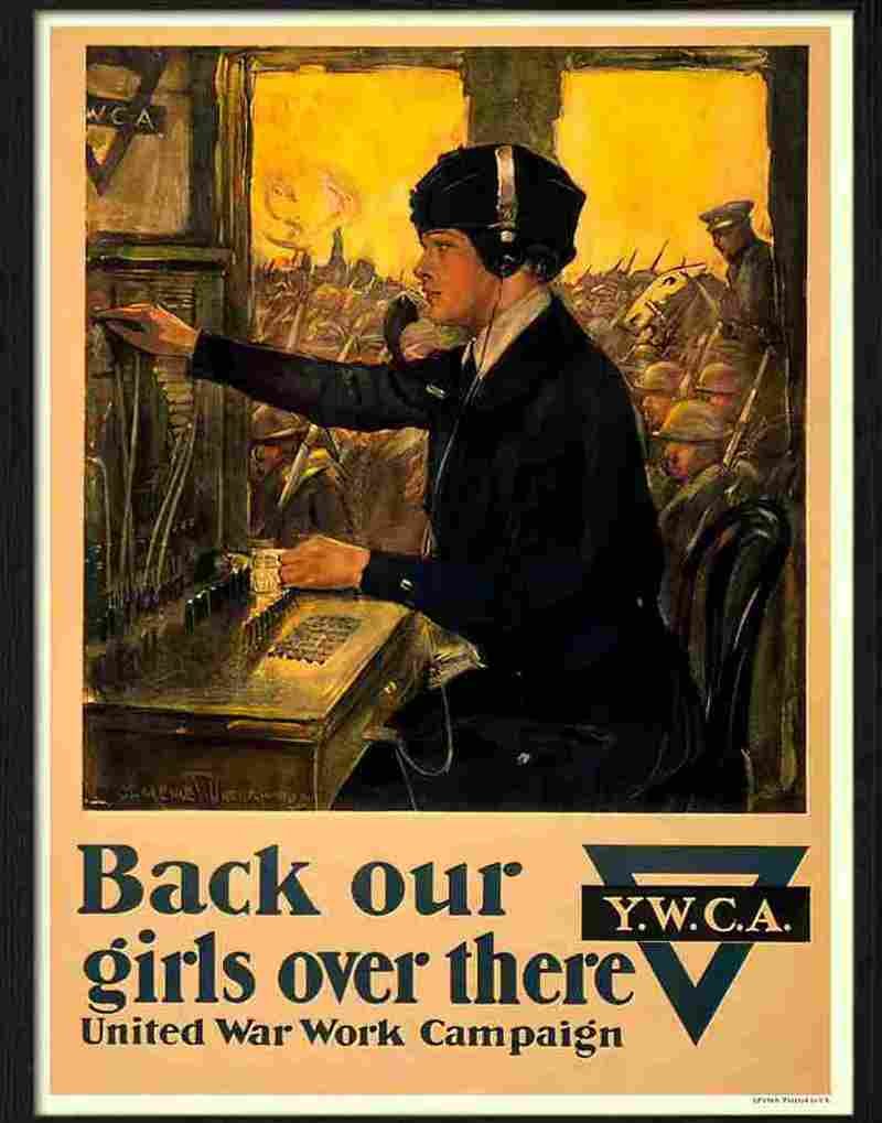 K back our girls over there ywca war poster Advert A4 Photo Print
