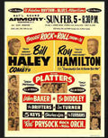 K bill haley roy hamilton rock n roll concert poster 1950s Advert A4 Photo Print