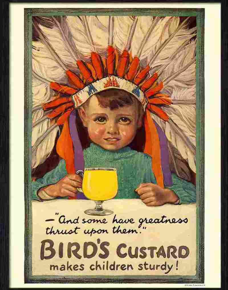 K birds custard makes children sturdy Advert A4 Photo Print