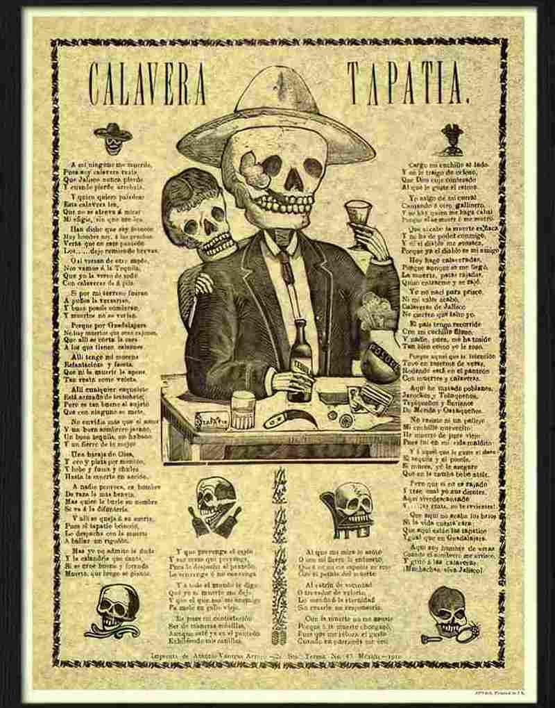 K calavera tapatia Advert A4 Photo Print