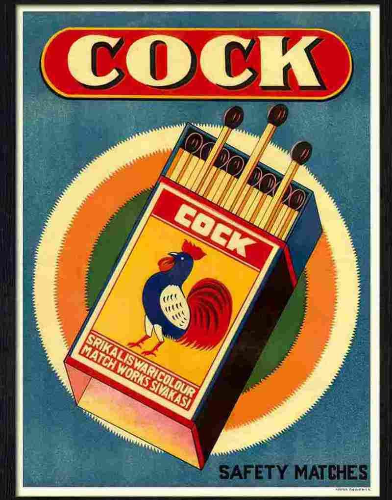 K cock safety matches Advert A4 Photo Print