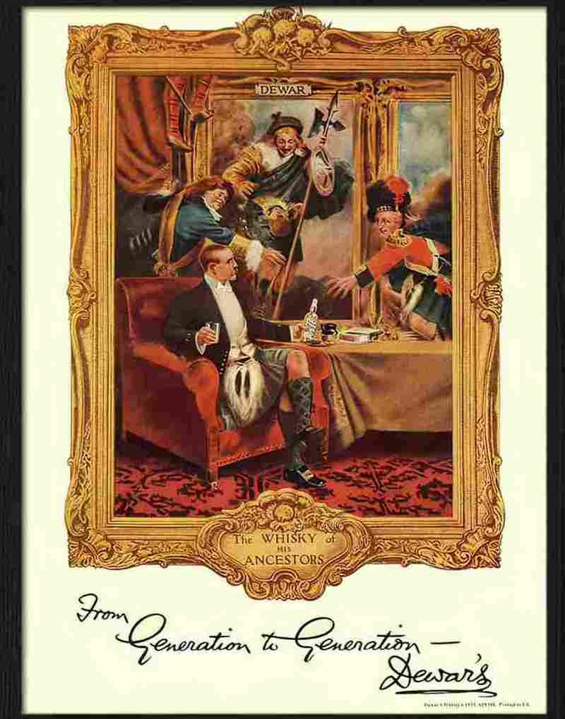 K dewars whisky from generation to generation 1933 Advert A4 Photo Print